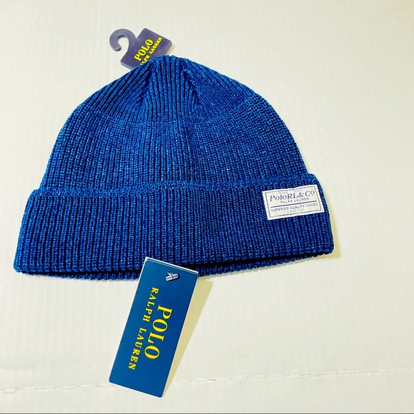 Polo by Ralph Lauren, PoloRL&Co Beanie Blue. - Picture 1 of 5